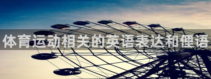 尊龙官网下载是干嘛的公司:体育运动相关的英语表达和俚语