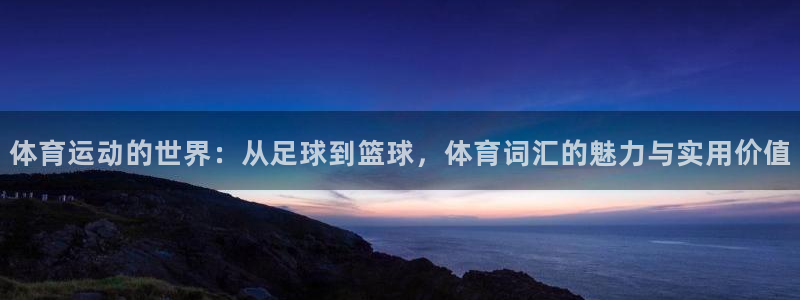 尊龙官网下载平台:体育运动的世界:从足球到篮球,体育词汇的魅